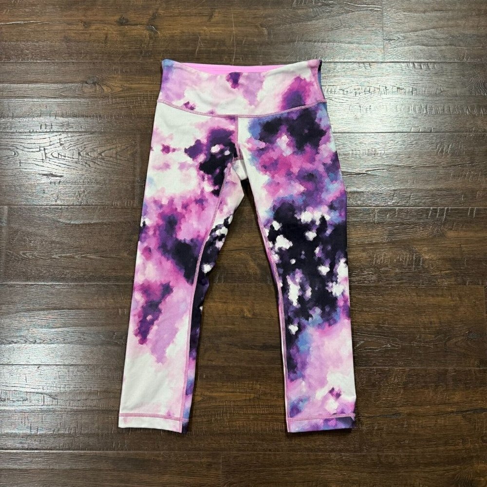 Lululemon Athletica Women Wunder Under Crop III Leggings Blooming Pixie Purple 6
